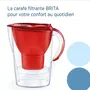 Brita - Carafe filtrante Marella Rouge - 2,4 L avec cartouche MAXTRA PRO All-In-1 incluse - Filtration chlore, tartre et impuretés