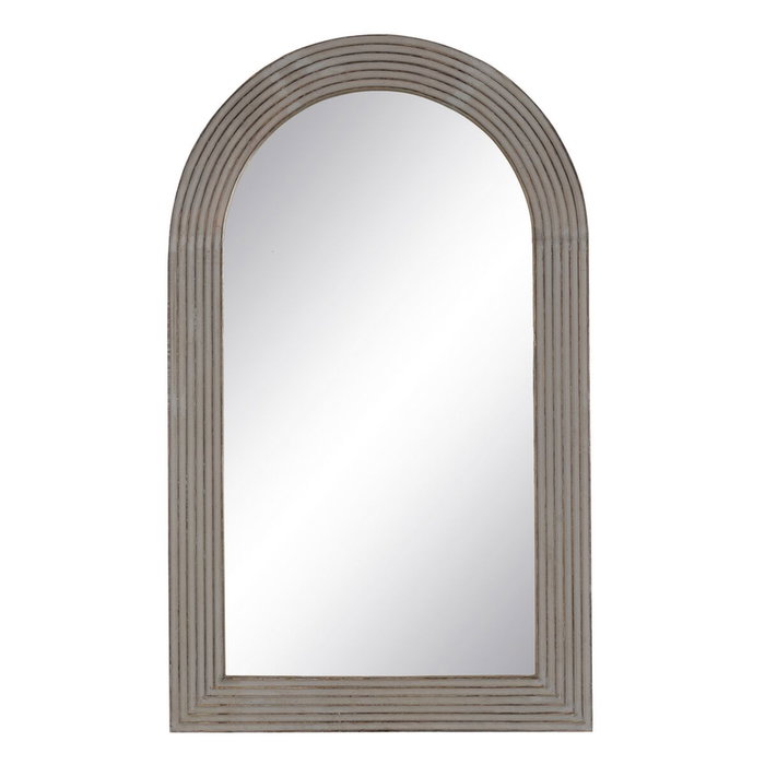 BigBuy Home Miroir mural Blanc Naturel Vertical 64,8 x 3,8 x 108 cm