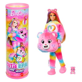 Barbie Cutie Reveal - Ourson Care Bears (Oso Amoroso) Jfv60 Mattel - Poupée à Découvrir avec Costume Peluche, Vêtements et Accessoires