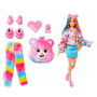 Barbie Cutie Reveal - Ourson Care Bears (Oso Amoroso) Jfv60 Mattel - Poupée à Découvrir avec Costume Peluche, Vêtements et Accessoires