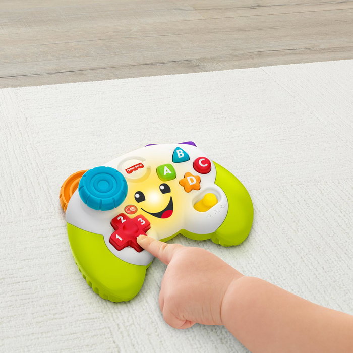 Fisher-Price Télécommande d'apprentissage Premier Mando De Consola Jfd13 avec lumières, musique et langues (Italien, Espagnol, Portugais, Anglais) - Jouet pour bébé 6 mois et plus