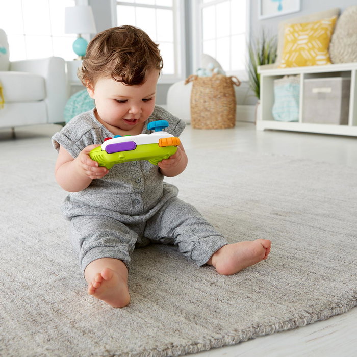 Fisher-Price Télécommande d'apprentissage Premier Mando De Consola Jfd13 avec lumières, musique et langues (Italien, Espagnol, Portugais, Anglais) - Jouet pour bébé 6 mois et plus
