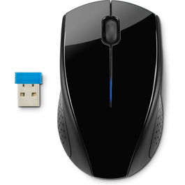 Souris sans fil HP 220 - Noire, 1000 dpi, connexion 2.4 GHz, détection optique, LED rouge