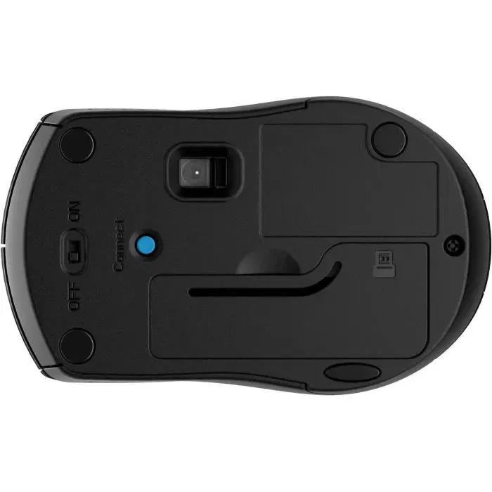 Souris sans fil HP 220 - Noire, 1000 dpi, connexion 2.4 GHz, détection optique, LED rouge