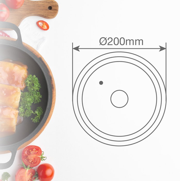 Vassary Tapa universelle en silicone pour casseroles et poêles 16 - 18 - 20 cm