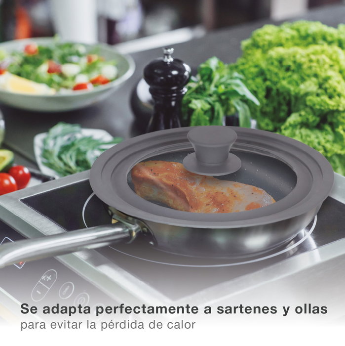 Vassary Tapa universelle en silicone pour casseroles et poêles 16 - 18 - 20 cm
