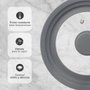 Vassary Tapa universelle en silicone pour casseroles et poêles 16 - 18 - 20 cm