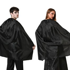 Capa 100 cm unisexe noir pour costume vampire ou sorcier - Accessoire déguisement Halloween, carnaval, théâtre