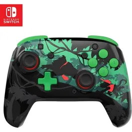 Turtle Beach - Manette sans fil Rematch Donkey Kong pour Nintendo Switch / Switch Lite / Switch OLED - Design lenticulaire avec visuels de jungle - Rouge/Jaune