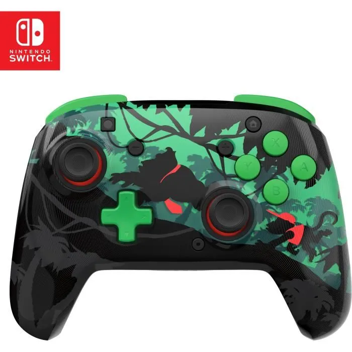 Turtle Beach - Manette sans fil Rematch Donkey Kong pour Nintendo Switch / Switch Lite / Switch OLED - Design lenticulaire avec visuels de jungle - Rouge/Jaune Turtle Beach - Manette sans fil Rematch Donkey Kong pour Nintendo Switch / Switch Lite / Switch OLED - Design lenticulaire avec visuels de jungle - Rouge/Jaune