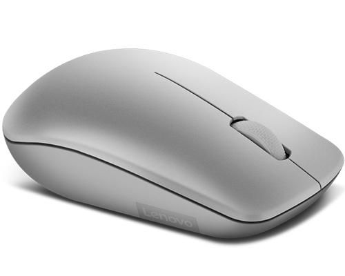 Lenovo 530 - Souris sans fil 2.4 GHz, capteur optique 1200 DPI, nano récepteur USB, 65 g, gris platine