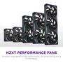 NZXT Ventilateur PC F120X RGB (RF-U12PN-B1) 120 mm Noir - 3100 RPM Silencieux