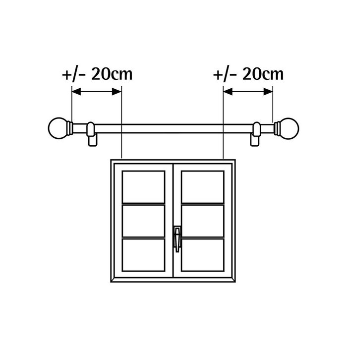 Tringle à Rideau Stor Planet Cintacor Bâton 160-300 cm Noir Métal