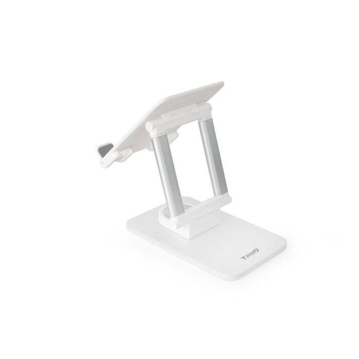 Tooq Support Pliable pour Tablette jusqu'à 12,9 Pouces, Orientation Verticale/Horizontale, Rotation 360°, Antidérapant, Blanc Tooq Support Pliable pour Tablette jusqu'à 12,9 Pouces, Orientation Verticale/Horizontale, Rotation 360°, Antidérapant, Blanc