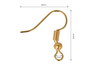 Innspiro Boucles d'oreilles métalliques crochet ouvert hippie dorées 20x18mm