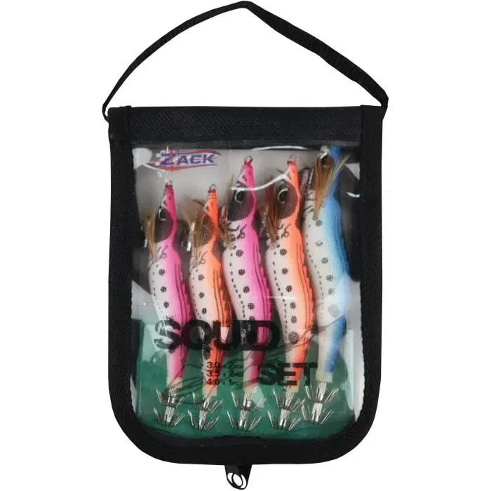 Zack - Kit de 5 turluttes pour la pêche - 12 à 15 cm - 15 à 22 g