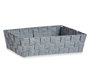 KIPIT Cesta rectangulaire en tissu gris sans anses