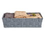 KIPIT Cesta rectangulaire en tissu gris sans anses