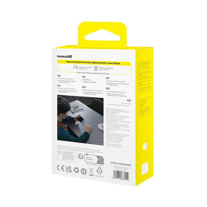 Baseus Câble USB vers Lightning P10373003511-01 Pourpre 2 m