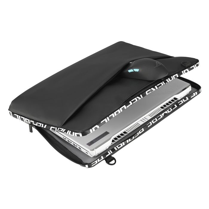 Asus ROG Ranger Carry Sleeve 16 - Housse de transport étanche et polyvalente pour PC portable gaming 16 pouces avec sangle amovible et protection renforcée