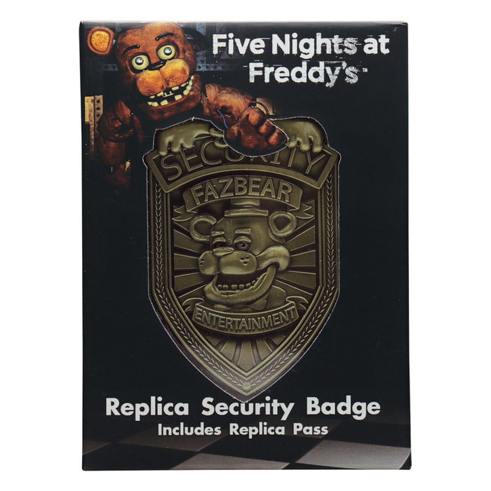 FaNaTtik Five Nights at Freddy's réplique Security Badge Antique Brass Edition FaNaTtik Five Nights at Freddy's réplique Security Badge Antique Brass Edition
