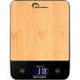 Little Balance - Balance de cuisine Happy Genius 10 - 8712 - Bois naturel - USB - Sans pile - Plateau XXL - Écran rétroéclairé - Autonomie 6 mois