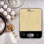 Little Balance - Balance de cuisine Happy Genius 10 - 8712 - Bois naturel - USB - Sans pile - Plateau XXL - Écran rétroéclairé - Autonomie 6 mois