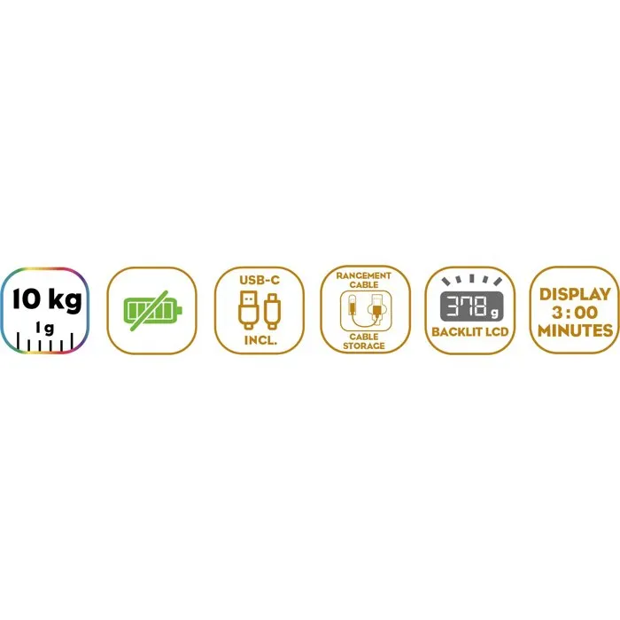 Little Balance - Balance de cuisine Happy Genius 10 - 8712 - Bois naturel - USB - Sans pile - Plateau XXL - Écran rétroéclairé - Autonomie 6 mois Little Balance - Balance de cuisine Happy Genius 10 - 8712 - Bois naturel - USB - Sans pile - Plateau XXL - Écran rétroéclairé - Autonomie 6 mois