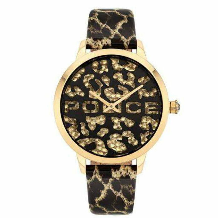 Police PL16028MSG.02 Montre Analogique Dorée et Marron