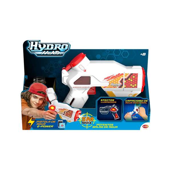 Bizak Hydro Mad Mini Blaster, Pistolets à eau électroniques pour enfants, Jusqu'à 5 m de portée, Réservoir 100 ml Bizak Hydro Mad Mini Blaster, Pistolets à eau électroniques pour enfants, Jusqu'à 5 m de portée, Réservoir 100 ml