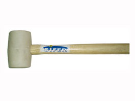 SIFER Marteau en caoutchouc blanc 453 g