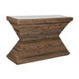 Home ESPRIT Console Jaune Blanc Marron Marbre Bois Recyclé 138 x 45 x 87 cm