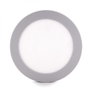 Plafonnier LED circulaire gris chrome 12W 6000°K