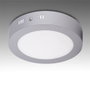 Plafonnier LED circulaire gris chrome 12W 6000°K