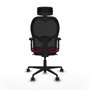 Piqueras y Crespo Chaise de Bureau avec Appui-tête 2D036N2 Rouge