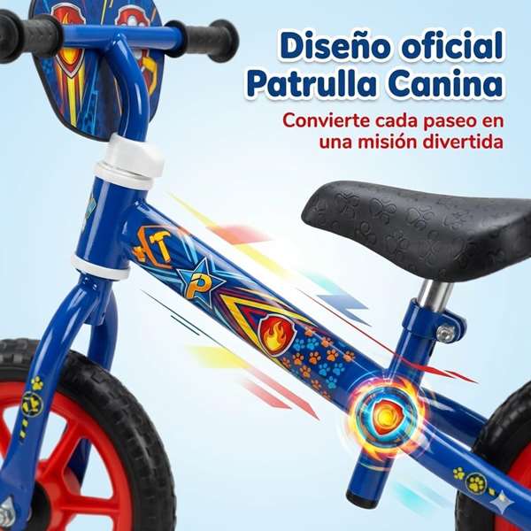Paw Patrol Bicicleta sin pedales 10" pour enfants (2 à 3 ans) - Vélo sans pédale en fer - Bleu