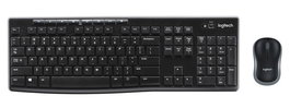 Logitech MK270 - Combo clavier et souris sans fil USB - Clavier silencieux antibactérien avec pavé numérique et souris pour gaucher/droitier - Compatible Windows