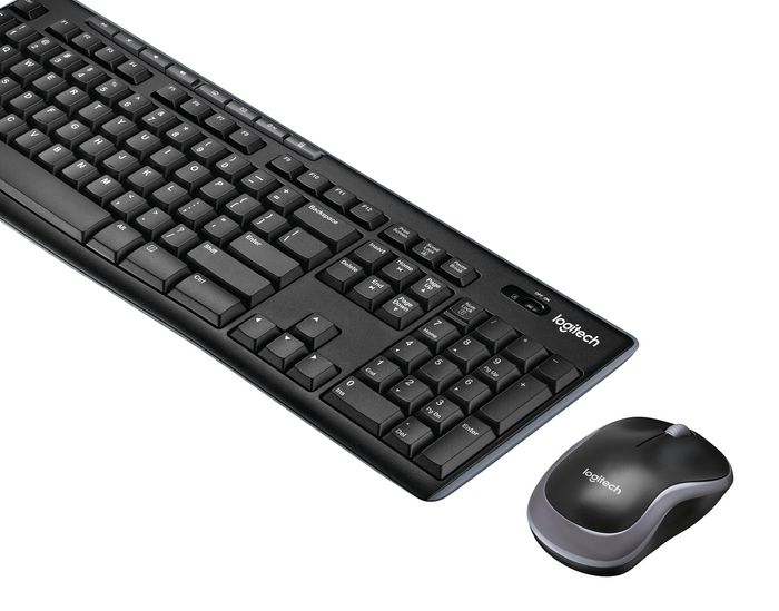 Logitech MK270 - Combo clavier et souris sans fil USB - Clavier silencieux antibactérien avec pavé numérique et souris pour gaucher/droitier - Compatible Windows