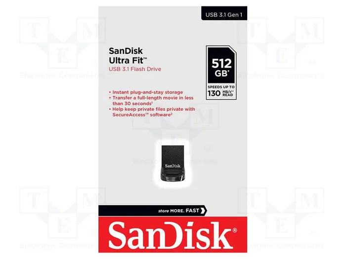 SanDisk Ultra Fit 512 Go Noir SanDisk Ultra Fit 512 Go Noir