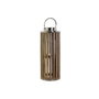 DKD Home Decor Bougeoir Marron Argenté Naturel en Verre et Bois de manguier