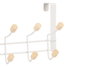 Berilo Portemanteau Métal 10 Crochets Bois Blanc 35 x 17 x 15 cm (Set de 6)