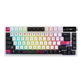ASUS ROG Azoth NX Teclado Gaming 75% Mécanique Hot-Swap ROG NX V2 Trimodo Bluetooth RF 2.4G USB OLED RGB Noir Blanc