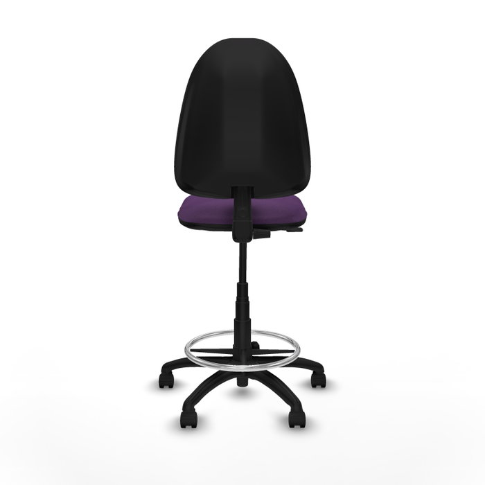 PIQUERAS Y CRESPO Tabouret en Tissu Pourpre avec Structure Polyamide Noire