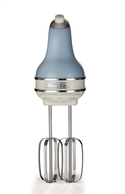 Ariete 1548/05 Batidora Amasadora Vintage - Batteur-Pétrisseur 5 vitesses avec accessoires en inox - Bleu