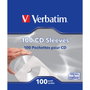 Verbatim Lot de 100 pochettes pour CD/DVD blanches en papier