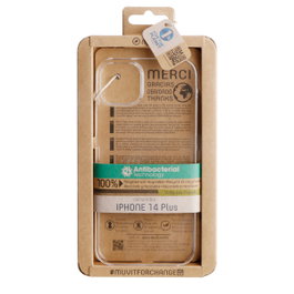 Muvit for Change Recycletek Coque Transparente pour iPhone 14 Plus