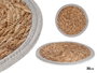 Giftdecor Tapis Naturel Bords Gris 30 cm Fibre Naturelle (Set de 48)