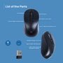 Ewent EW3218 Souris optique sans fil 2.4 GHz, noir, réglage DPI 800/1200/1600, clics silencieux
