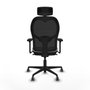 Piqueras y Crespo Chaise de Bureau avec Appui-tête Jorquera 3D036G2 Gris clair