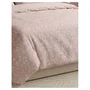 Parure de lit King Size Saumon / Blanc en 100% coton renforcé